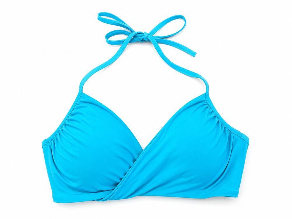 NWT Carmen Marc Valvo Turquoise Bikini Top